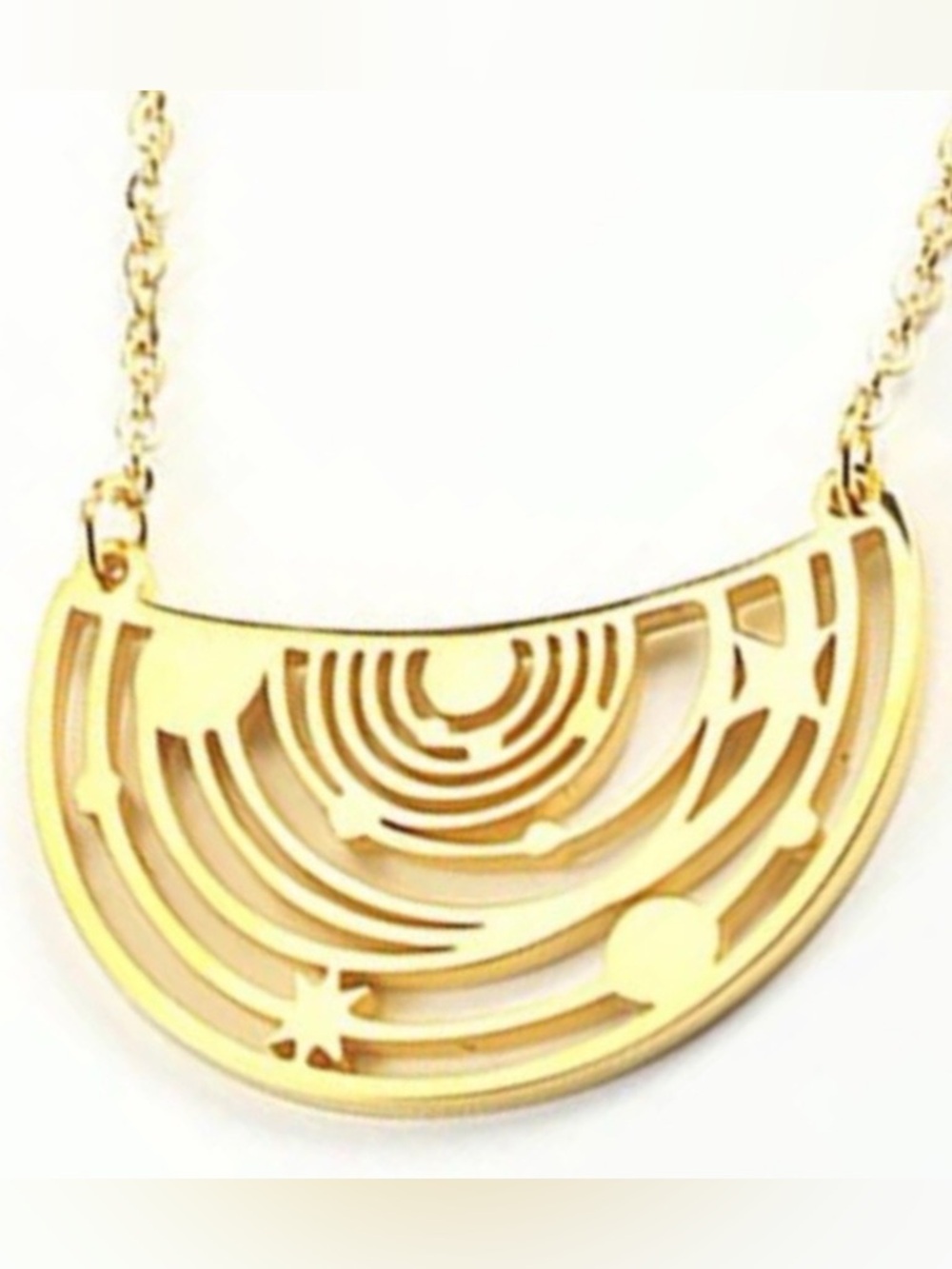 The Solar System- Universe Galaxy Diagram Planet Sun Star Space Science Necklace